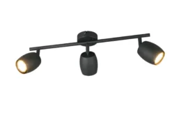 Deckenstrahler NANCY 3-flammig aus Metall Schwarz, Breite 47,5cm