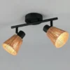 Deckenstrahler NATREL 2-flammig mit Lampenschirmen aus Papiergarn, B: 40,5cm