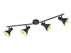 Deckenstrahler NINA Metall Schwarz Gold 4-flammig, Breite 84,5cm