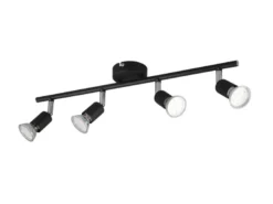 Deckenstrahler PARIS 4-flammig Metall Schwarz, Breite 50cm