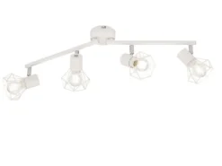Deckenstrahler RAN Weiß 4-flammig, Gitterlampe schwenkbar, Breite 60cm