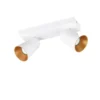 Deckenstrahler SHARP Weiß Gold 2-flammig, Breite 28cm
