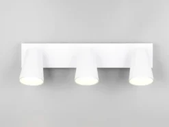 Deckenstrahler SHARP Weiß Gold 3-flammig, Breite 46cm