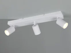 Deckenstrahler SOKA 3-flammig aus Metall Weiß, Breite 50cm