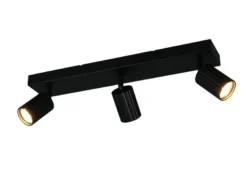 Deckenstrahler SOKA 3-flammig aus Metall Schwarz, Breite 50cm