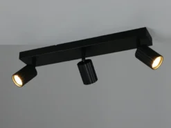 Deckenstrahler SOKA 3-flammig aus Metall Schwarz, Breite 50cm