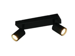 Deckenstrahler SOKA 2-flammig aus Metall Schwarz, Breite 30cm
