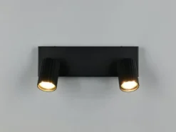 Deckenstrahler SOKA 2-flammig aus Metall Schwarz, Breite 30cm