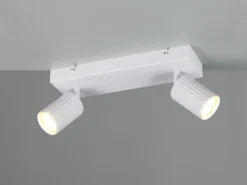 Deckenstrahler SOKA 2-flammig aus Metall Weiß, Breite 30cm