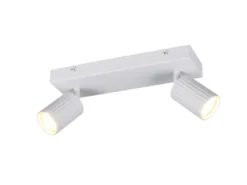Deckenstrahler SOKA 2-flammig aus Metall Weiß, Breite 30cm