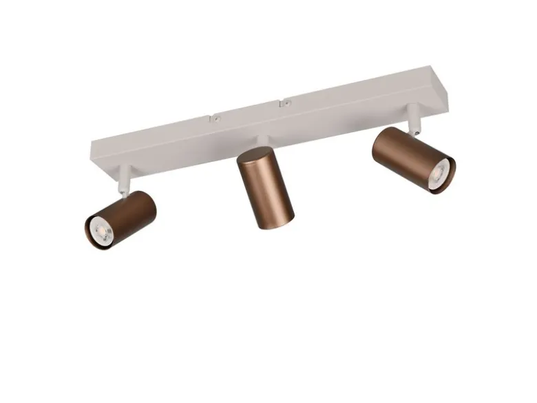 Deckenstrahler TARYN Coffee / Grau 3-flammig, Breite 41cm