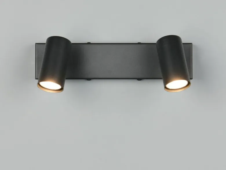 Deckenstrahler TARYN Schwarz 2-flammig, Breite 26cm