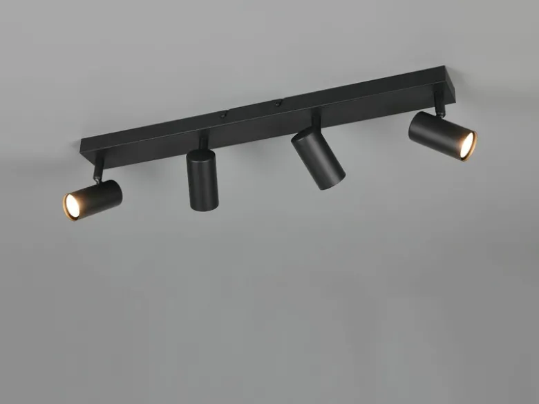 Deckenstrahler TARYN Schwarz 4-flammig, Breite 56cm