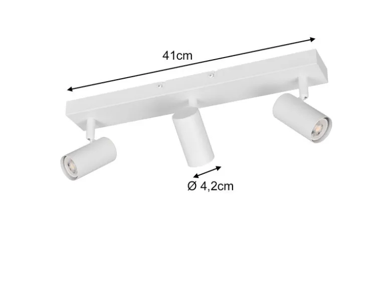 Deckenstrahler TARYN Weiß 3-flammig, Breite 41cm