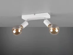 Deckenstrahler VANNES Weiß, Balken 2-flammig, Breite 26cm