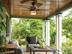 Deckenventilator AHRENDALE mit Licht, Outdoor geeignet IP44, Ø 152cm