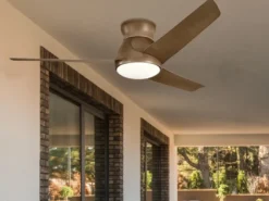 Deckenventilator Braun mit Licht, Outdoor geeignet IP44, Ø 152cm