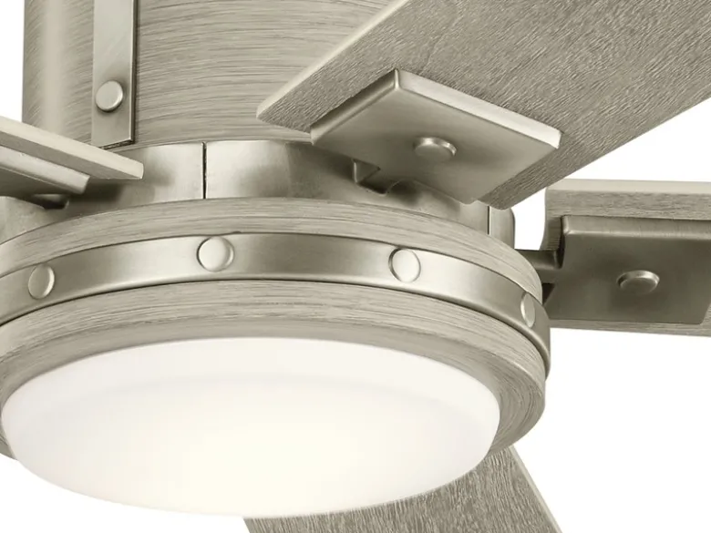 Deckenventilator COLERNE mit Holzflügeln, Licht und Fernbedienung, Ø 132cm