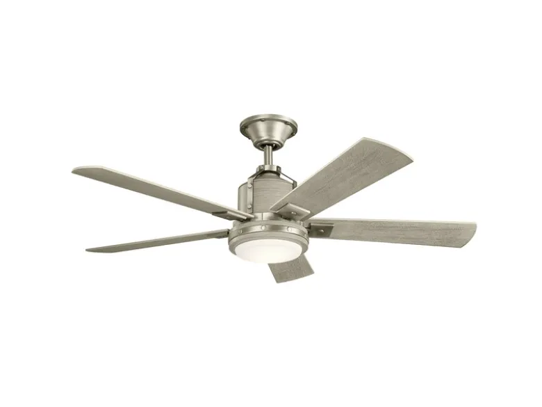 Deckenventilator COLERNE mit Holzflügeln, Licht und Fernbedienung, Ø 132cm