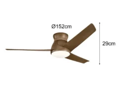 Deckenventilator ERIS mit Licht, Outdoor geeignet IP44, Ø 152cm