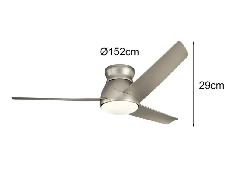 Deckenventilator ERIS mit Licht, Outdoor geeignet IP44, Ø 152cm