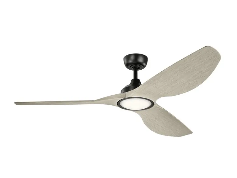 Deckenventilator IMARI mit LED Licht - Flügel in Holzoptik Weiß, Ø 165cm