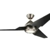 Deckenventilator JADE mit Licht und Fernbedienung, Schwarz-Silber, Ø 152cm