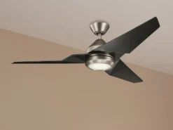 Deckenventilator JADE mit Licht und Fernbedienung, Schwarz-Silber, Ø 152cm