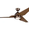 Deckenventilator JADE mit Licht und Fernbedienung, Bronze-Holzoptik, Ø 152cm