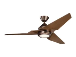 Deckenventilator JADE mit Licht und Fernbedienung, Bronze-Holzoptik, Ø 152cm