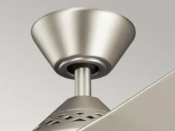 Deckenventilator JADE mit Licht und Fernbedienung, Silber matt, Ø 152cm