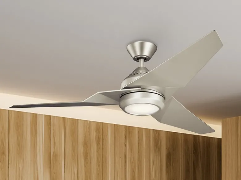 Deckenventilator JADE mit Licht und Fernbedienung, Silber matt, Ø 152cm