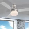 Deckenventilator mit Licht ALANA Fernbedienung, Silber/Buche Ø105cm