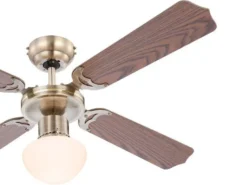 Deckenventilator mit Licht CHAMPION, Zugschalter 2 Flügelfarben Ø106cm