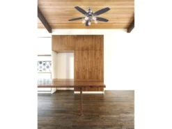 Deckenventilator mit Licht JERRY Zugschalter, Buche/Graphit Ø130cm