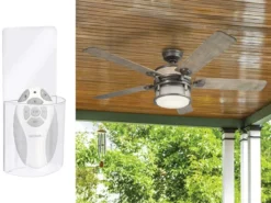 Deckenventilator mit Licht und Fernbedienung, Outdoor geeignet IP44, Ø 152cm