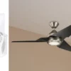Deckenventilator mit Licht und Fernbedienung, Schwarz-Silber, Ø 152cm