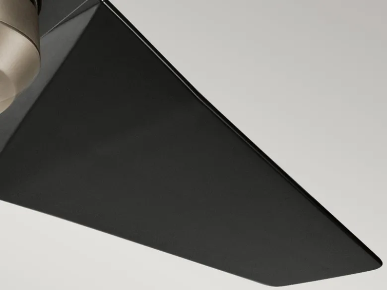 Deckenventilator mit Licht und Fernbedienung, Schwarz-Silber, Ø 152cm