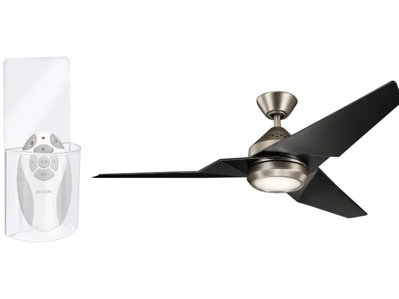 Deckenventilator mit Licht und Fernbedienung, Schwarz-Silber, Ø 152cm