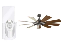Deckenventilator mit Licht & wendbaren Flügeln in 2 Dekoren, Ø 165cm