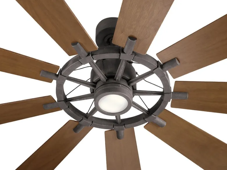 Deckenventilator mit Licht & wendbaren Flügeln in 2 Dekoren, Ø 165cm