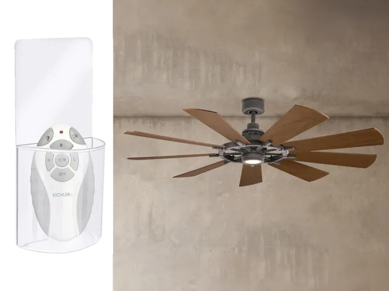 Deckenventilator mit Licht & wendbaren Flügeln in 2 Dekoren, Ø 165cm
