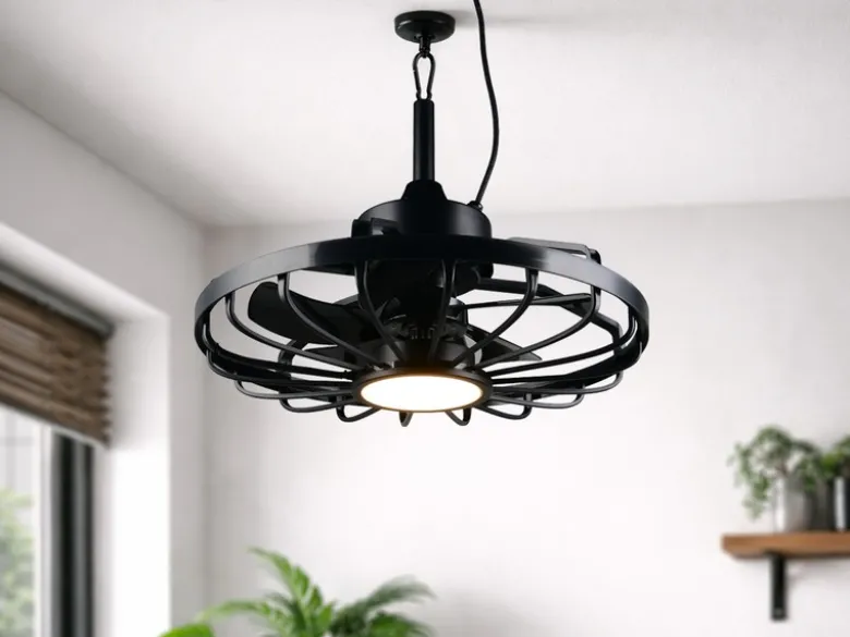 Deckenventilator OSLO mit Licht, Fernbedienung & Stecker Outdoor geeignet Ø 51cm