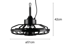 Deckenventilator OSLO mit Licht, Fernbedienung & Stecker Outdoor geeignet Ø 51cm