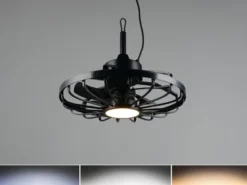 Deckenventilator OSLO mit Licht, Fernbedienung & Stecker Outdoor geeignet Ø 51cm