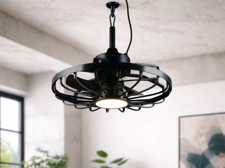 Deckenventilator OSLO mit Licht, Fernbedienung & Stecker Outdoor geeignet Ø 51cm