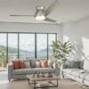 Deckenventilator Silber mit Licht, Outdoor geeignet IP44, Ø 152cm