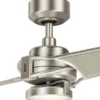 Deckenventilator XETY mit Licht und Fernbedienung, Silber, Ø 142cm