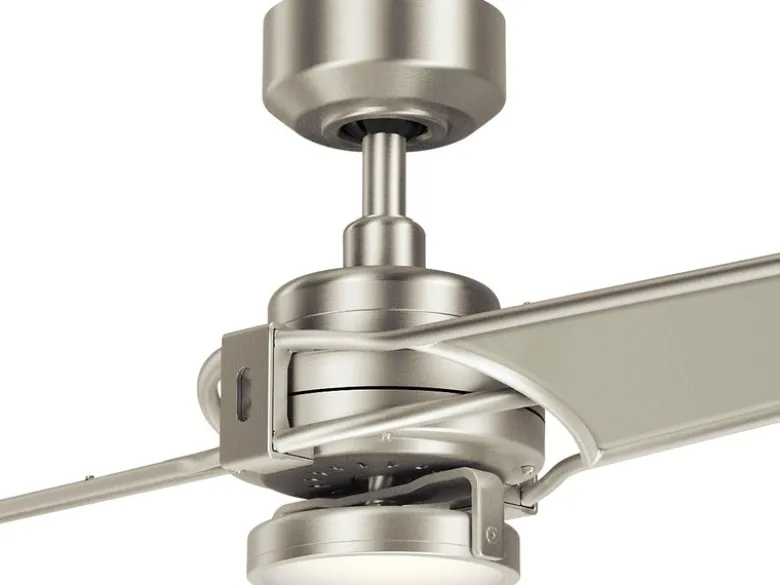 Deckenventilator XETY mit Licht und Fernbedienung, Silber, Ø 142cm
