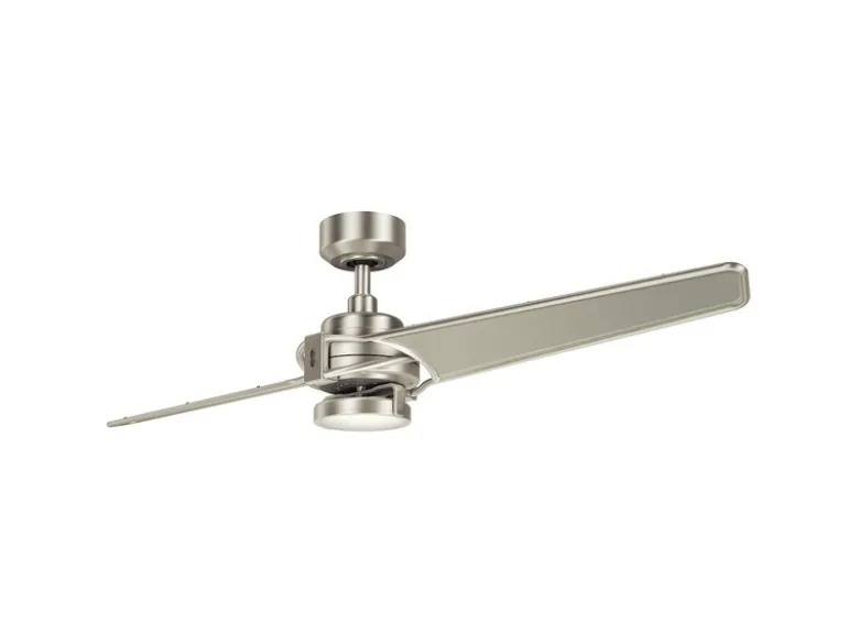 Deckenventilator XETY mit Licht und Fernbedienung, Silber, Ø 142cm